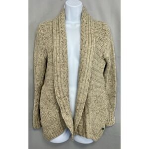 Emu Australia Pure Merino Wool Beige Knit Cable Cardigan